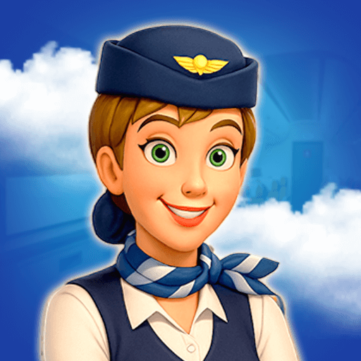 Cabin Crew Life Simulation — 인수 가능한 라이프 시뮬레이션 게임 key art — 시뮬레이션 • 캐주얼 mobile game available for acquisition by Dlite Games