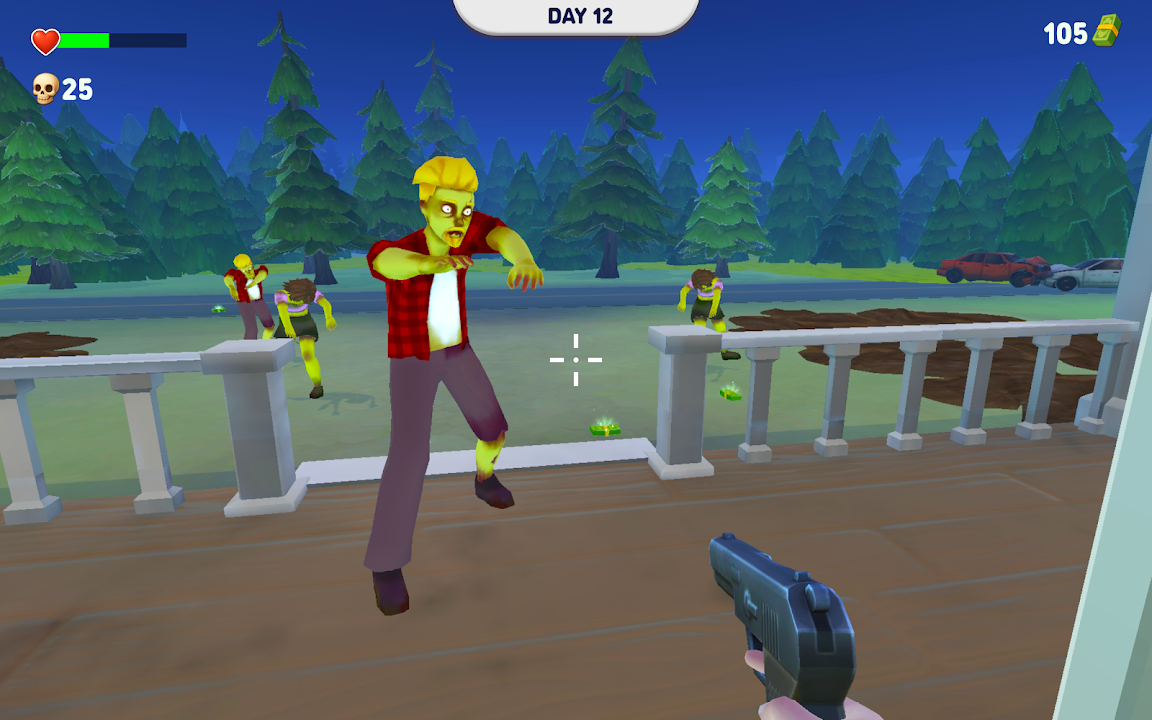 Zombie Defense Simulation — 인수 가능한 전략 게임 key art — 전략 • 타워 디펜스 mobile game available for acquisition by Dlite Games
